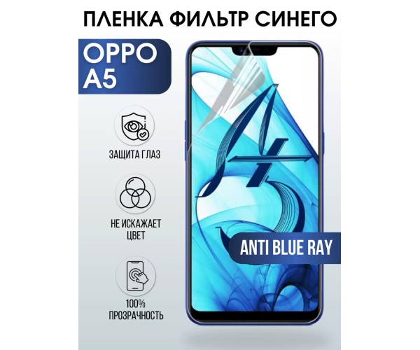 Гидрогелевая пленка OPPO A5 Оппо anti blue ray