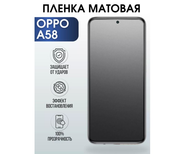 Гидрогелевая пленка OPPO A58 Оппо матовая