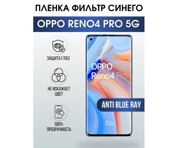 Гидрогелевая пленка OPPO Reno 4 Pro 5G Оппо anti blue ray