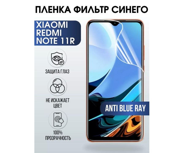 Гидрогелевая пленка на Xiaomi Redmi note 11r anti blue ray