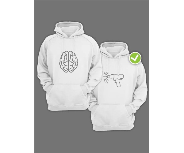 Черные парные толстовки hoodie для влюбленных