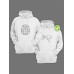 Черные парные толстовки hoodie для влюбленных