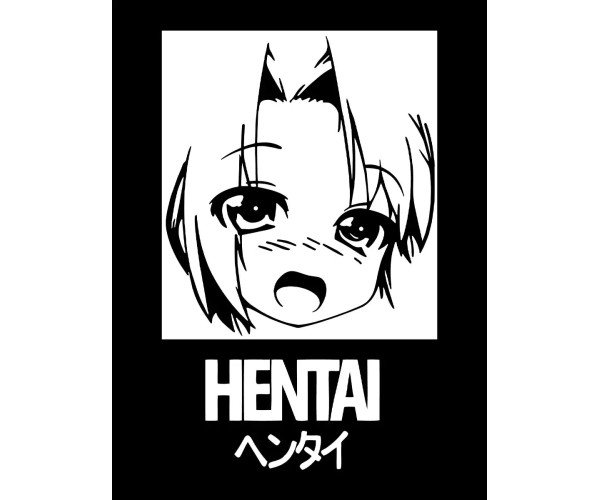 Шоппер аниме ахегао hentai хентай y2k черный эко сумка