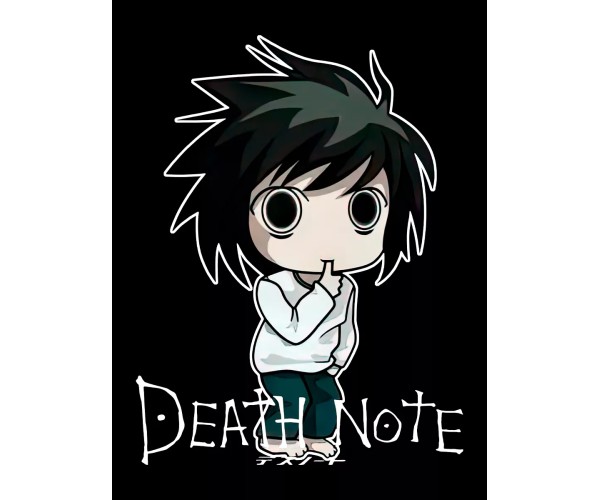 Шоппер Death Note L Эл Тетрадь смерти аниме zxc черный