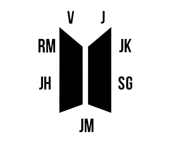 Шоппер BTS logo БТС V JK SG JM JH RM J army бежевый сумка