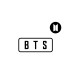 Шоппер BTS logo к-поп БТС логотип k-pop лого бежевый сумка