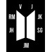 Шоппер BTS logo БТС V JK SG JM JH RM J army черный сумка