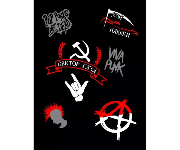 Шоппер Сектор Газа анархия punks not dead черный сумка