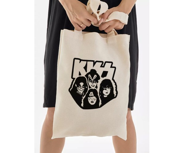 Шоппер Kiss Кисс участники сумка с принтом рок