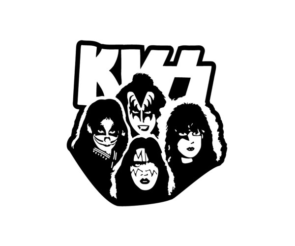 Шоппер Kiss Кисс участники сумка с принтом рок