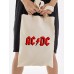 Шоппер ACDC AC DC асдс ас дс эйси диси ac/dc бежевый сумка