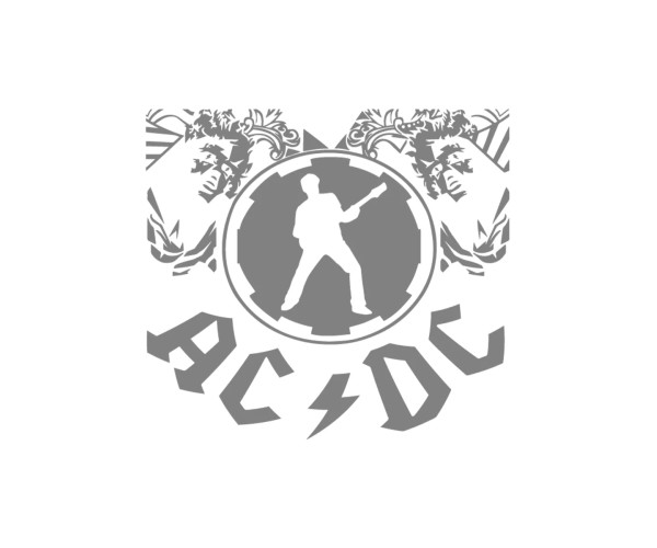 Шоппер ACDC AC DC асдс ас дс эйси диси ac/dc бежевый сумка