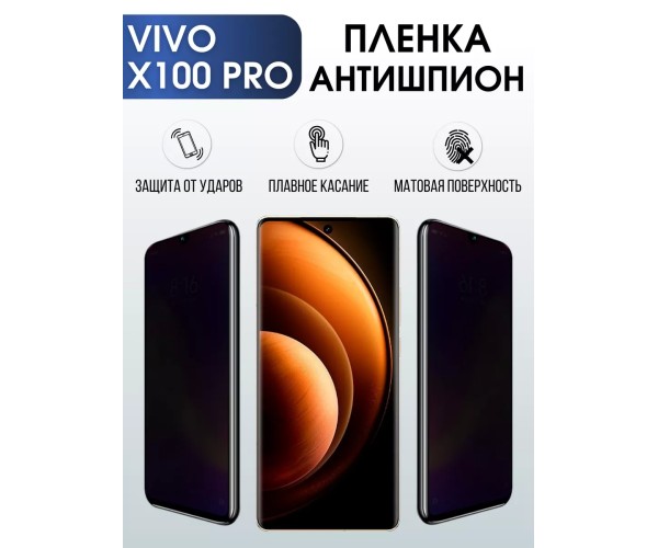 Гидрогелевая пленка на VIVO X100 PRO антишпион