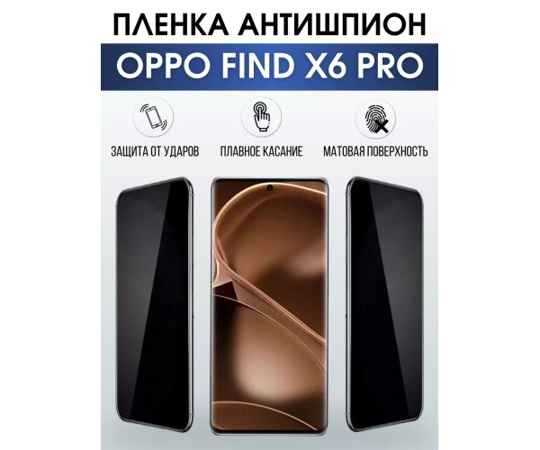 Гидрогелевая пленка OPPO Find X6 Pro Оппо антишпион