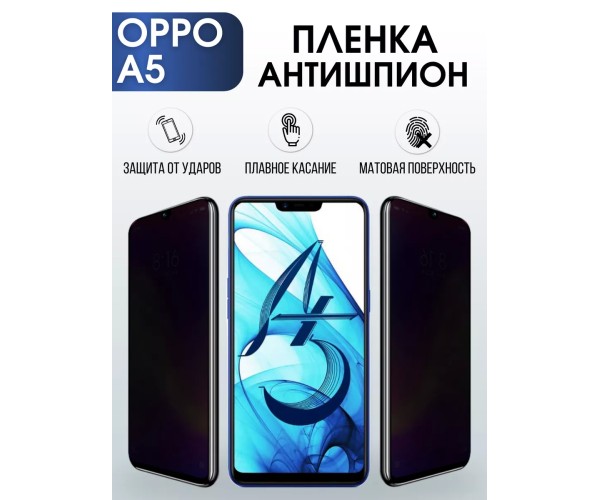 Гидрогелевая пленка OPPO A5 Оппо антишпион