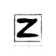 Наклейка на машину с буквой Z | Наклейка с принтом Z