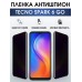 Гидрогелевая пленка антишпион на Tecno Spark 6 go Техно