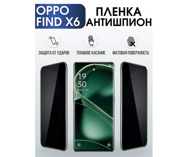 Гидрогелевая пленка OPPO Find X6 Оппо антишпион