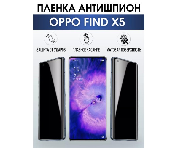 Гидрогелевая пленка OPPO Find X5 Оппо антишпион