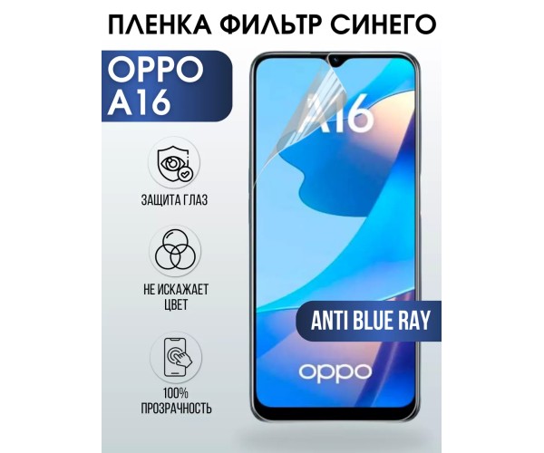 Гидрогелевая пленка OPPO A16 Оппо anti blue ray