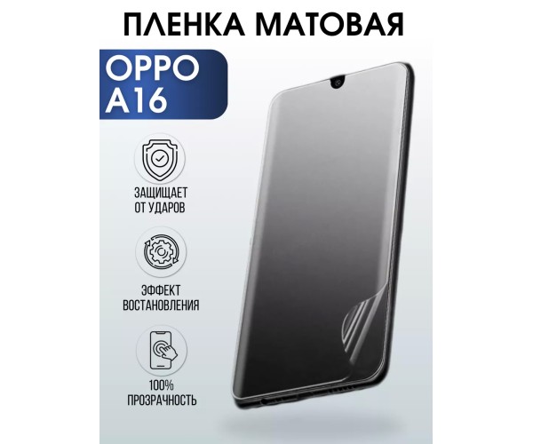 Гидрогелевая пленка OPPO A16 Оппо матовая