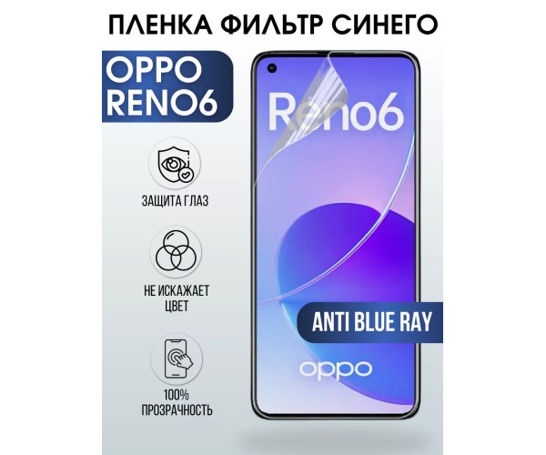 Гидрогелевая пленка OPPO Reno 6 Оппо anti blue ray