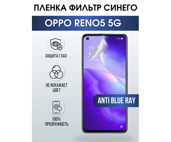 Гидрогелевая пленка OPPO Reno5 5G Оппо anti blue ray