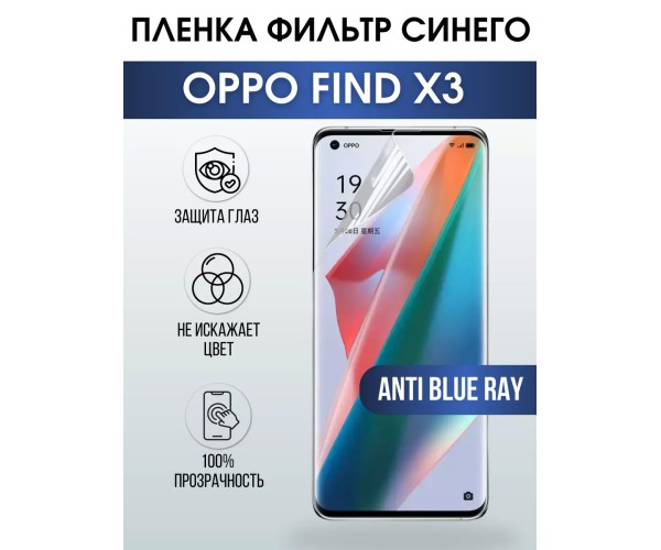 Гидрогелевая пленка OPPO Find X3 Оппо anti blue ray