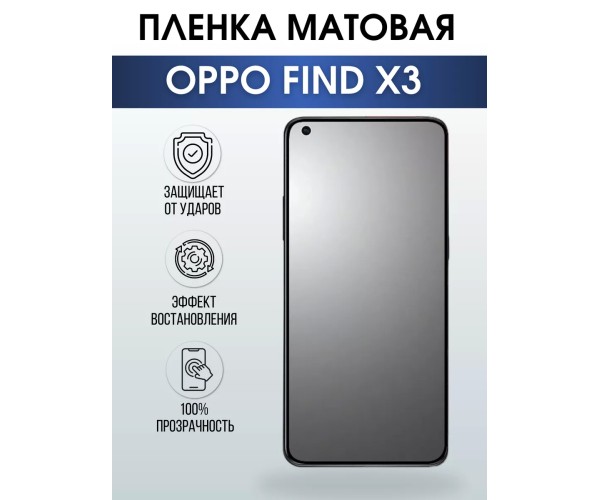 Гидрогелевая пленка OPPO Find X3 Оппо матовая