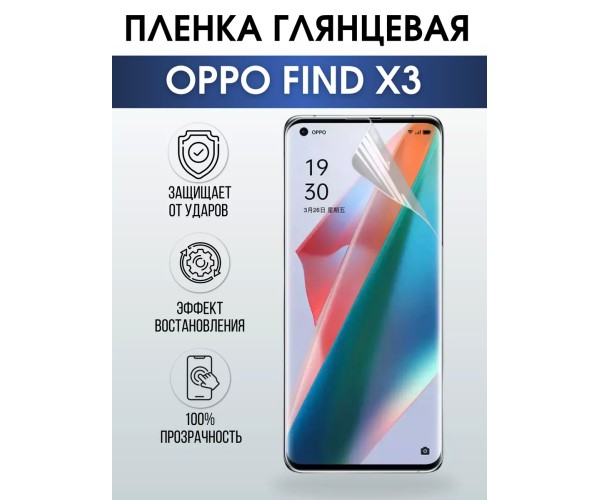 Гидрогелевая пленка OPPO Find X3 Оппо глянцевая