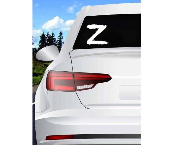 Наклейка авто с принтом Z/на стекло авто/наклейка на машину