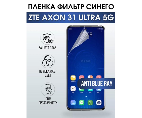 Гидрогелевая пленка на ZTE Axon 31 Ultra 5G anti blue ray