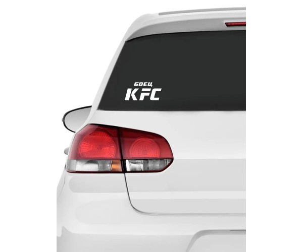 Наклейки на авто принт KFC Стикеры для твердых поверхностей
