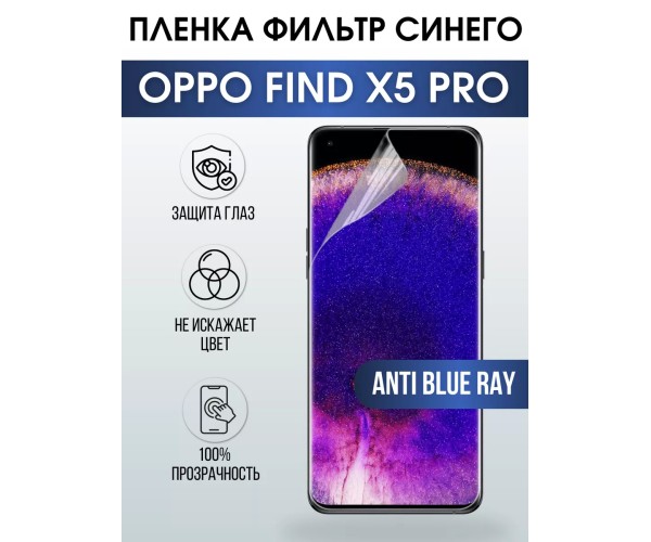 Гидрогелевая пленка OPPO Find X5 Pro
Оппо anti blue ray