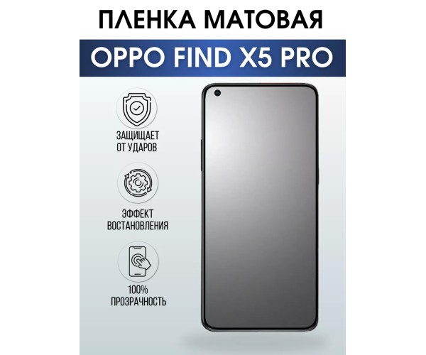 Гидрогелевая пленка OPPO Find X5 Pro
Оппо матовая