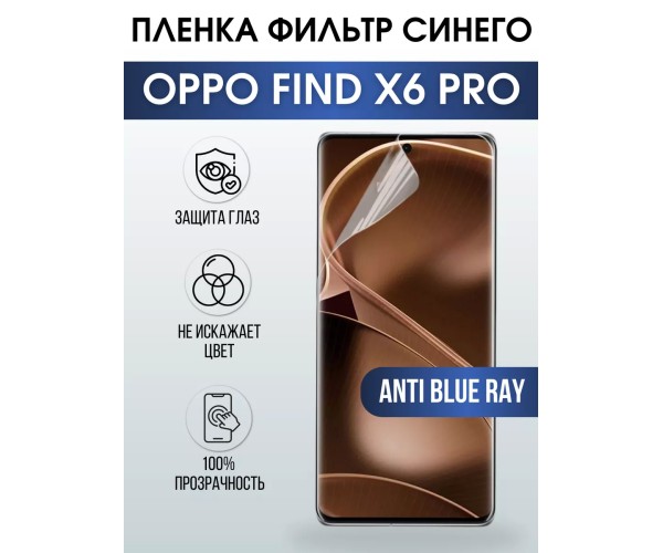 Гидрогелевая пленка OPPO Find X6 Pro Оппо anti blue ray