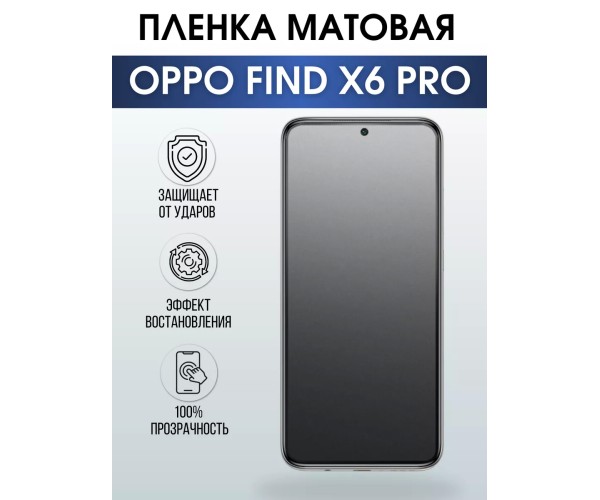 Гидрогелевая пленка OPPO Find X6 Pro Оппо матовая