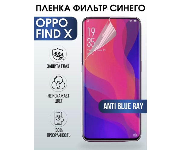 Гидрогелевая пленка OPPO Find X Оппо anti blue ray