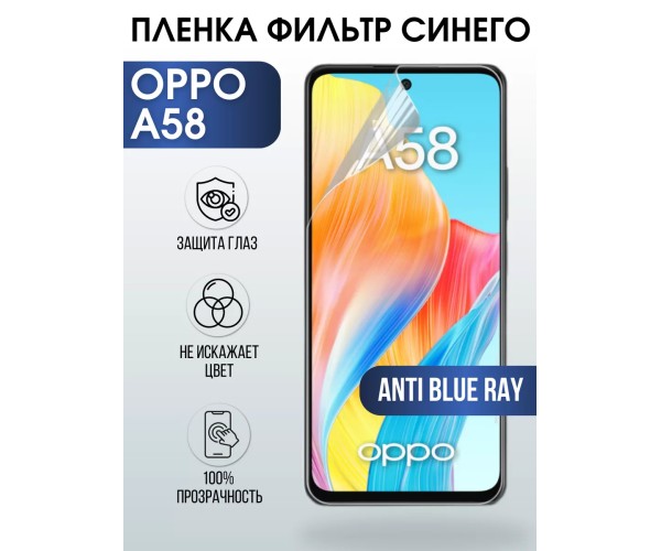 Гидрогелевая пленка OPPO A58 Оппо anti blue ray