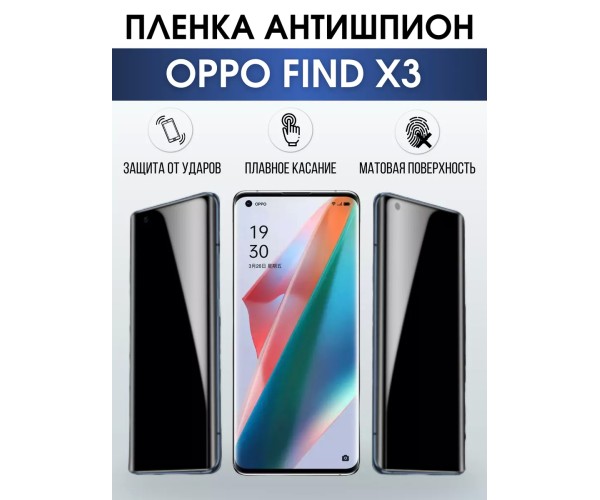 Гидрогелевая пленка OPPO Find X3 Оппо антишпион