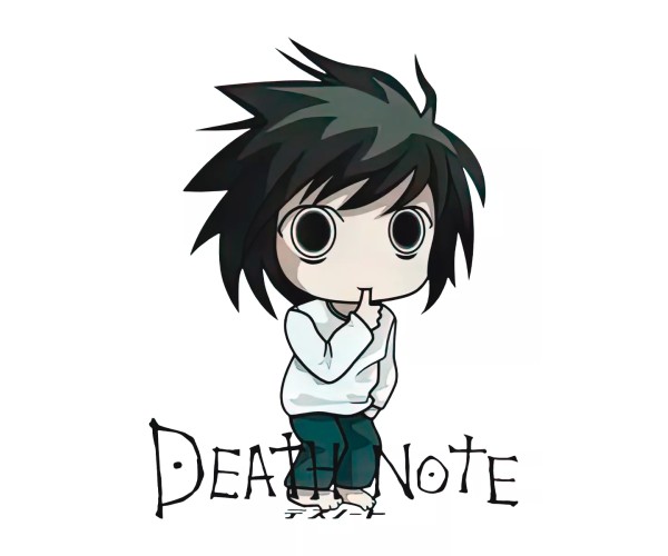 Шоппер Death Note L Эл Тетрадь смерти аниме zxc бежевый