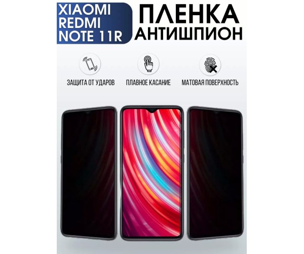 Гидрогелевая пленка антишпион на Xiaomi Redmi note 11r