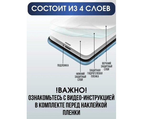 Гидрогелевая пленка антишпион на телефон Xiaomi Poco m4 5g