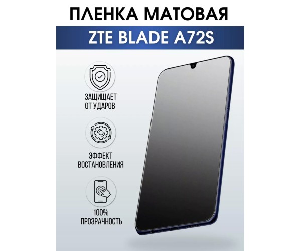 Гидрогелевая защитная пленка на ZTE Blade A72s матовая
