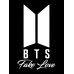 Шоппер BTS Fake Love logo группа БТС логотип черный сумка