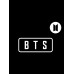 Шоппер BTS logo к-поп БТС логотип k-pop лого черный сумка