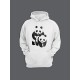 Модная толстовка с капюшоном без молнии - худи с принтом Panda on panda