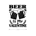 Наклейки на авто с принтом Beer is my valentine | Стикеры для любых твердых поверхностей, стекол