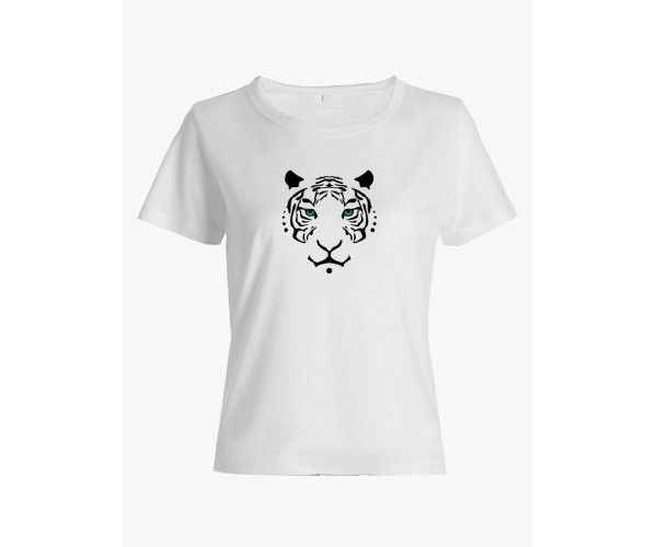 Женская футболка с крутым принтом Тигр/Прикольная со смешной надписью