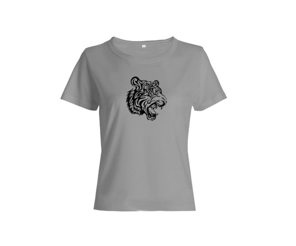 Sharp& Женская футболка с принтом Тигра / оверсайз